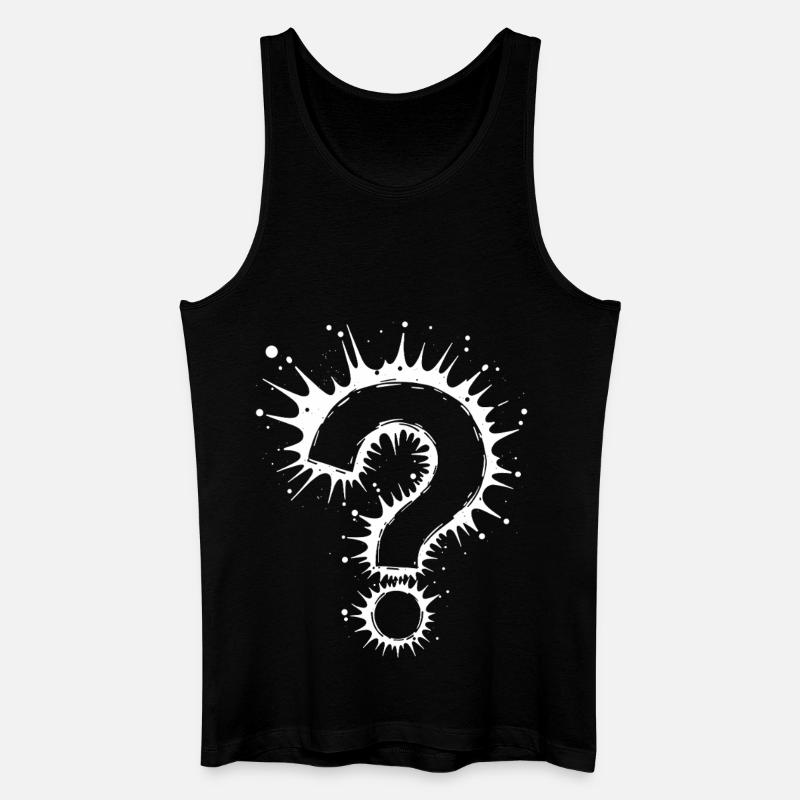 What Fragezeichen Splash - Männer Bio Tank Top - Schwarz