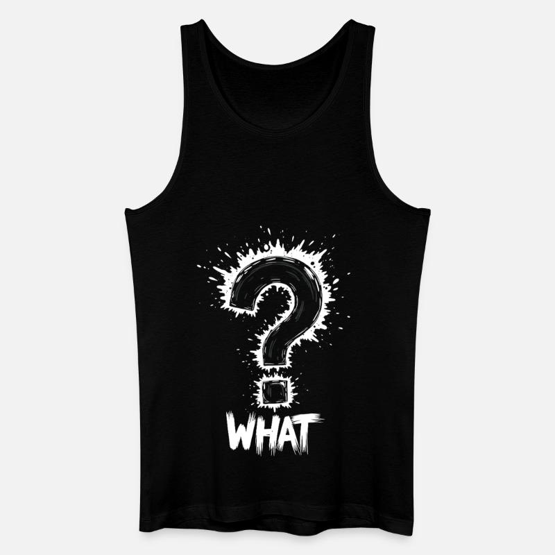 What Fragezeichen Splash - Männer Bio Tank Top - Schwarz
