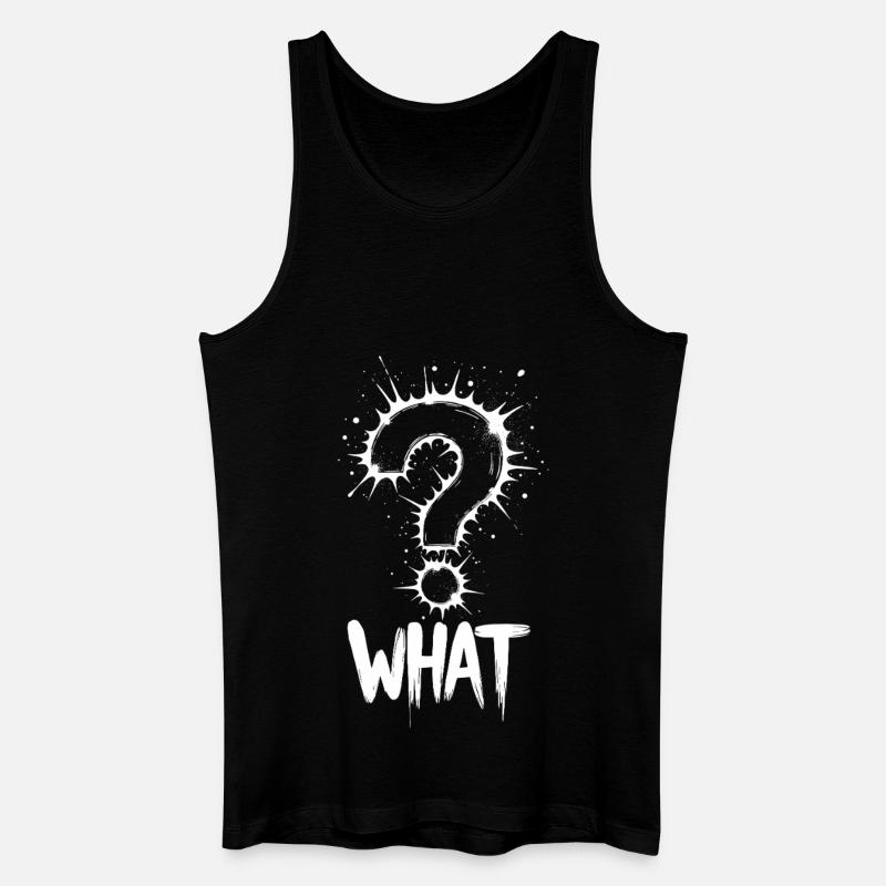 What Question Mark Splash - Men’s Organic Tank Top - black