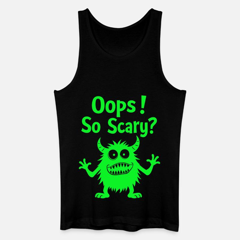 Oops! So Scary? Lustiges Monster - Männer Bio Tank Top - Schwarz