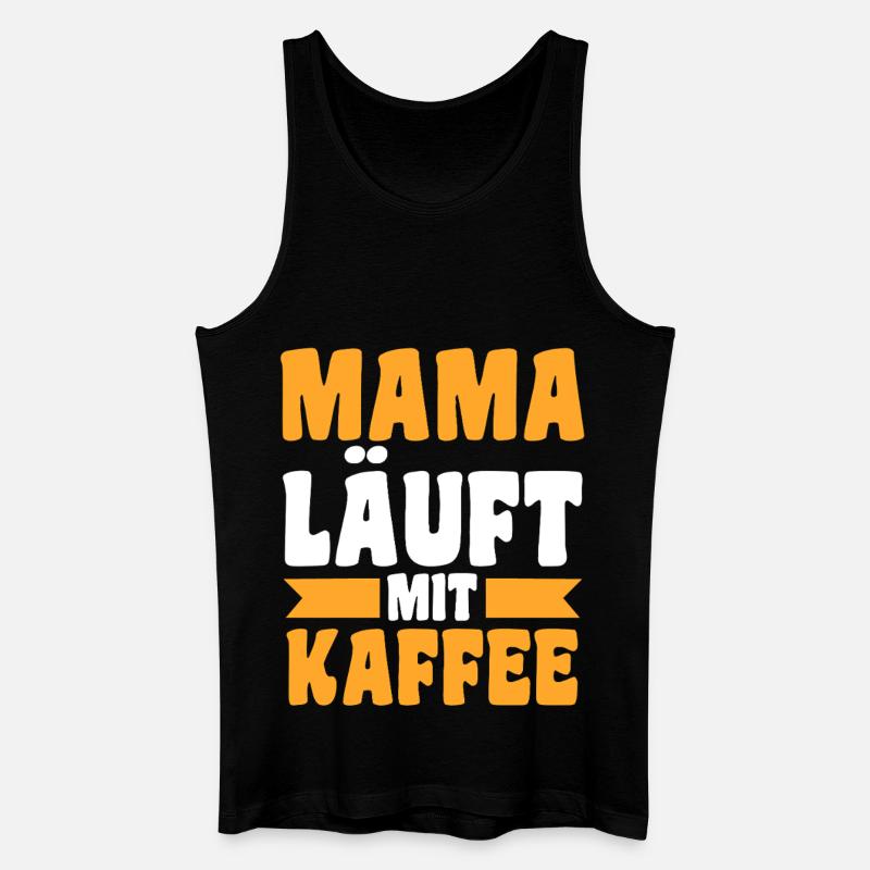 Kaffee Mutter Team Mama - Männer Bio Tank Top - Schwarz