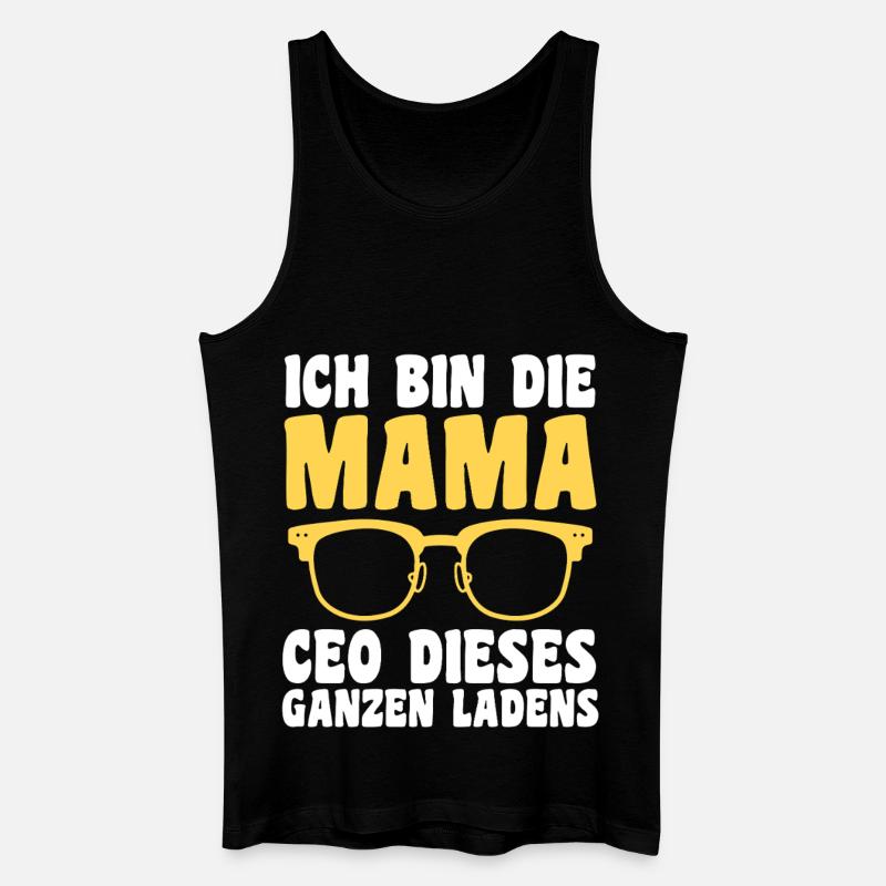 Mutter Team Mama - Männer Bio Tank Top - Schwarz