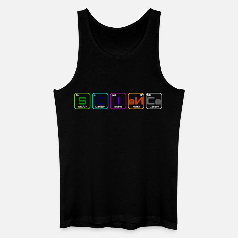 "Wissenschaft" mit den Elementen - Männer Bio Tank Top - Schwarz