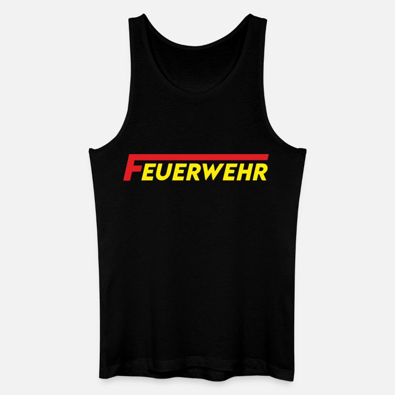 feuerwehr - Männer Bio Tank Top - Schwarz
