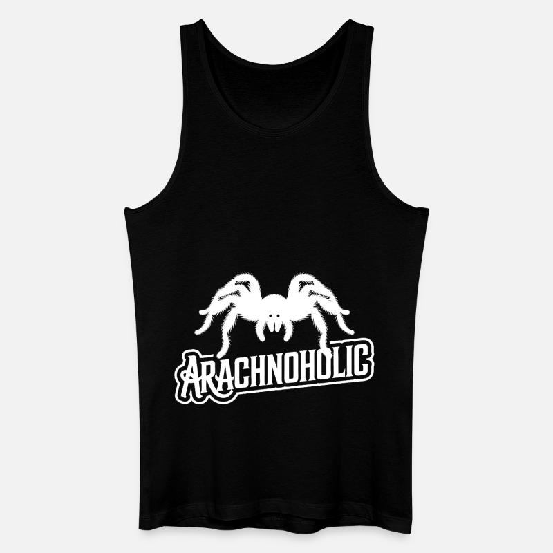 Arachnoholic große haarige Spinne Silhouette - Männer Bio Tank Top - Schwarz