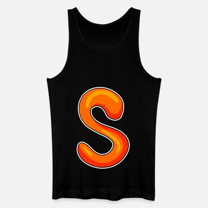 Buchstabe S - Männer Bio Tank Top - Schwarz