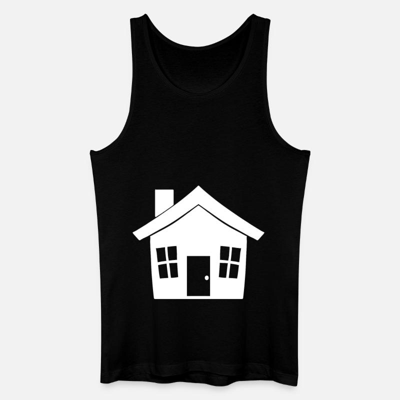 Haus - Männer Bio Tank Top - Schwarz