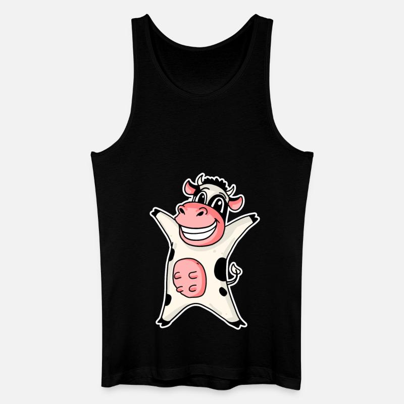 Kuh - Männer Bio Tank Top - Schwarz
