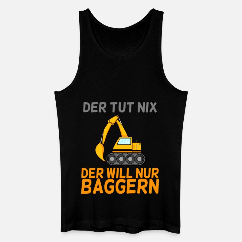 Bagger Baggern - Männer Bio Tank Top - Schwarz