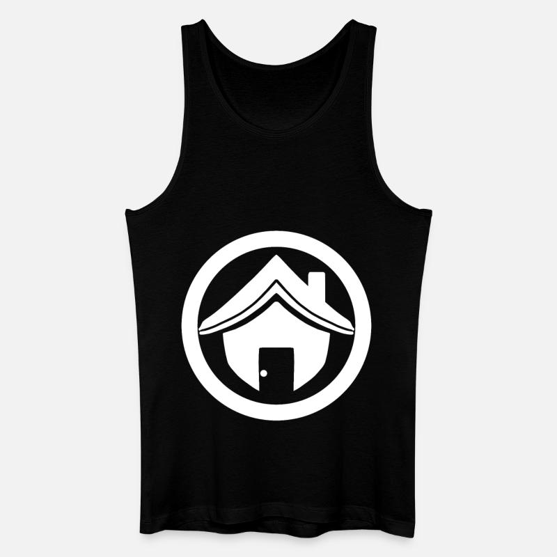 Haus Dach - Männer Bio Tank Top - Schwarz