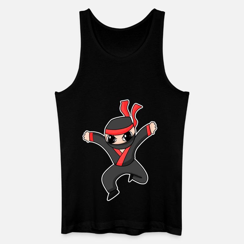 Ninja - Männer Bio Tank Top - Schwarz