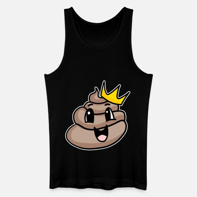 Kacke König - Männer Bio Tank Top - Schwarz