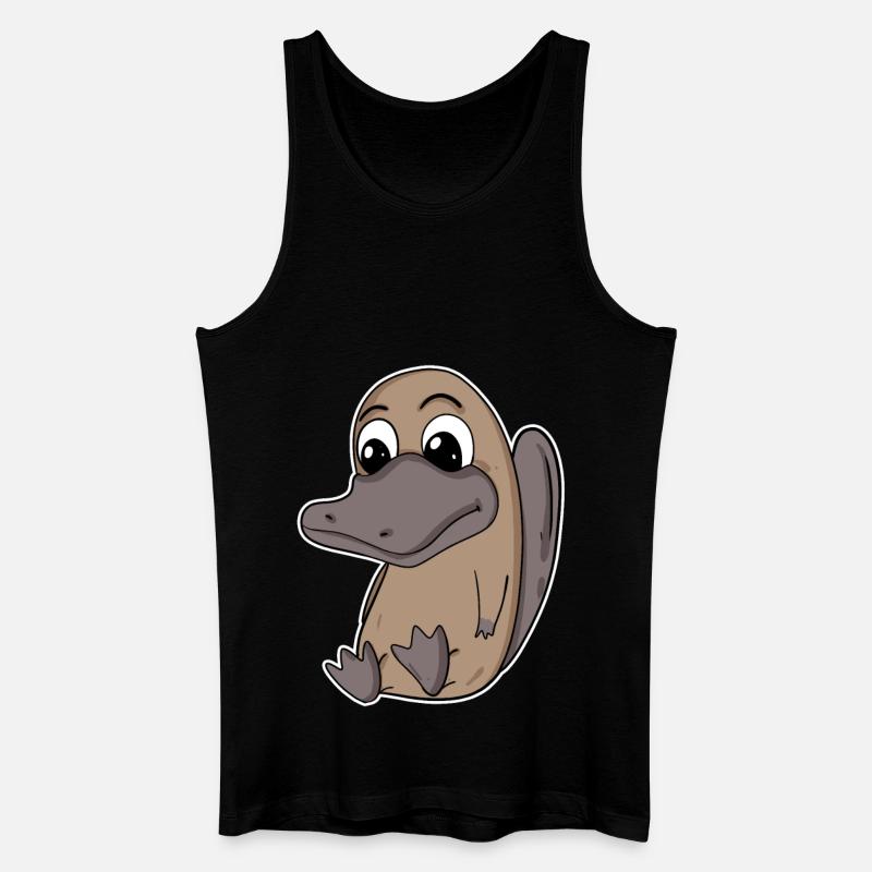 Schnabeltier - Männer Bio Tank Top - Schwarz