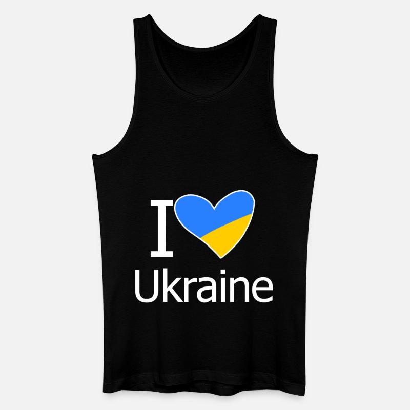Ukraine - Männer Bio Tank Top - Schwarz