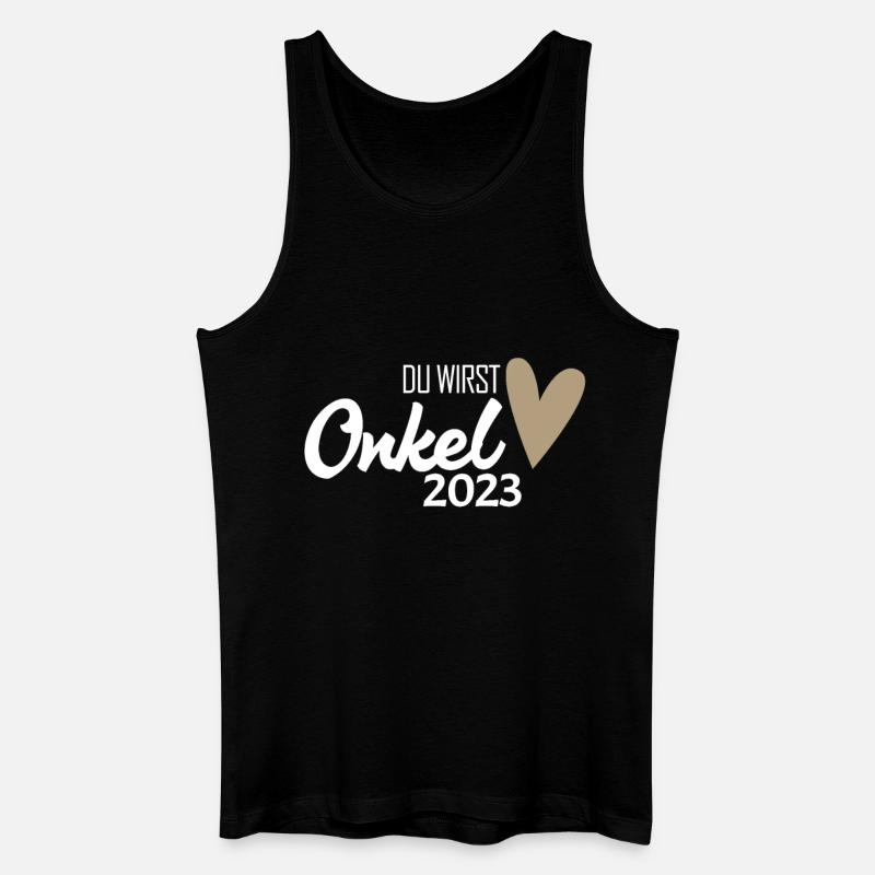Onkel 2023 - Onkel werden - Männer Bio Tank Top - Schwarz