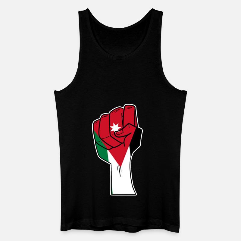 Jordanien - Männer Bio Tank Top - Schwarz