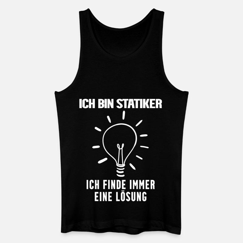 Statiker lustiger Spruch - Männer Bio Tank Top - Schwarz