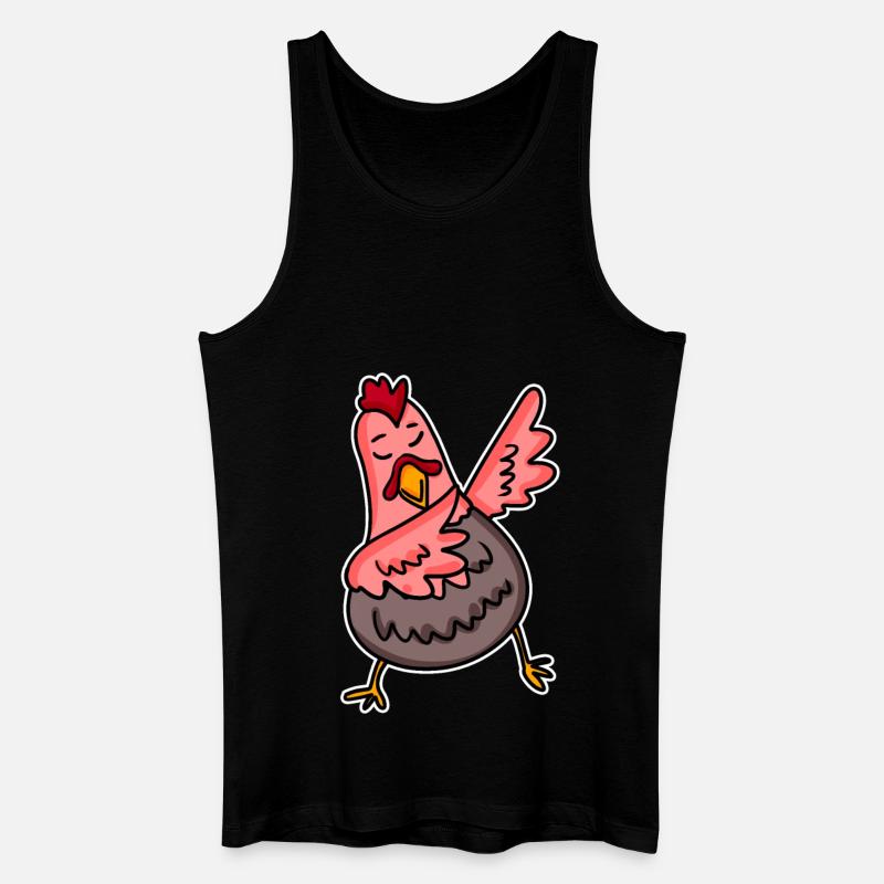 Dabbing Dab Poulet - Débardeur bio Homme - noir
