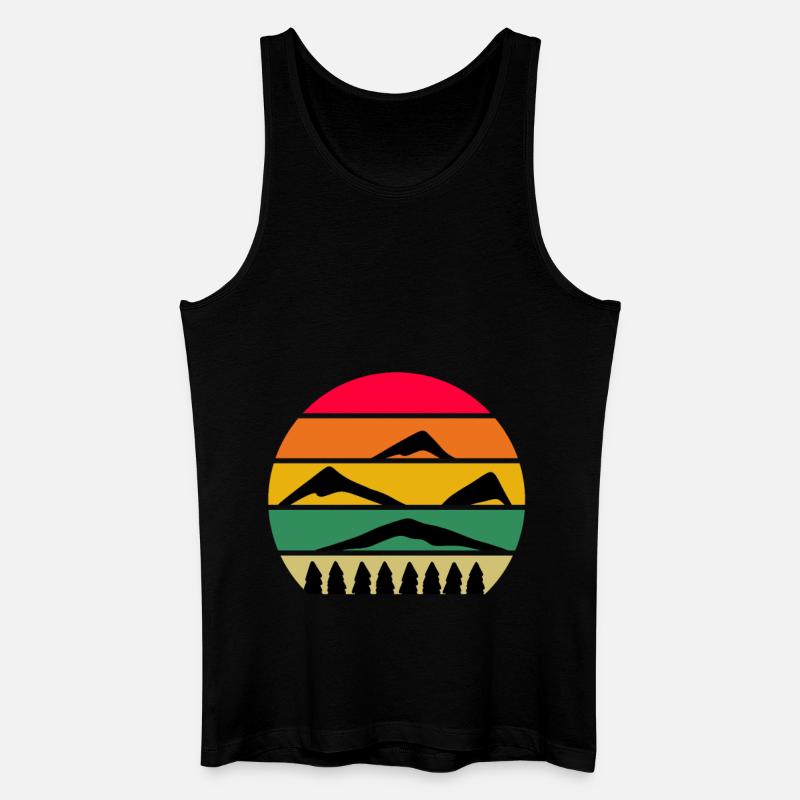 Berg Berge - Männer Bio Tank Top - Schwarz