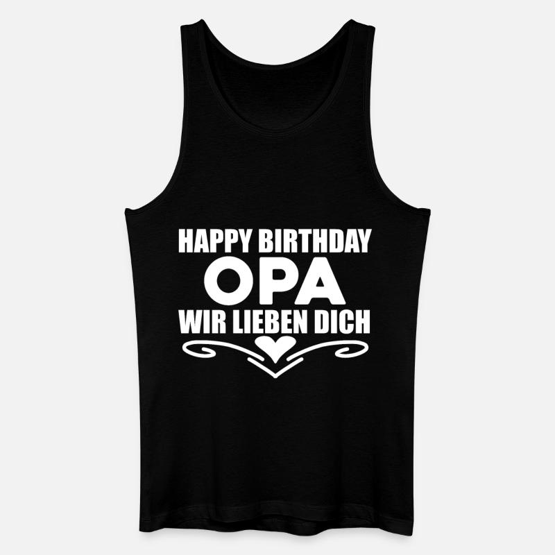 Happy Birthday Opa - Männer Bio Tank Top - Schwarz