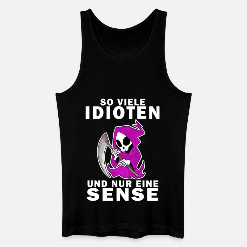 Sensenmann Dame - Männer Bio Tank Top - Schwarz