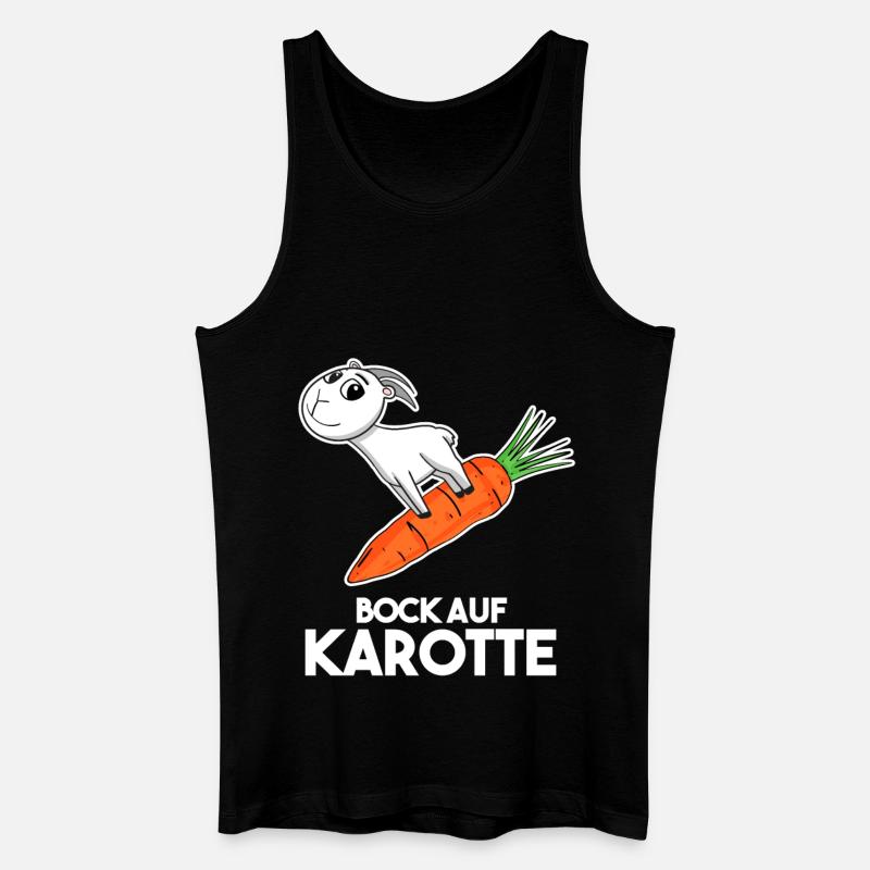 Karotte Ziege Ziegenbock - Männer Bio Tank Top - Schwarz