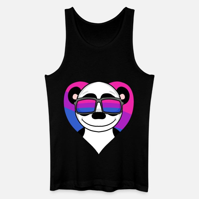 Bisexuell Panda Geschenk - Männer Bio Tank Top - Schwarz