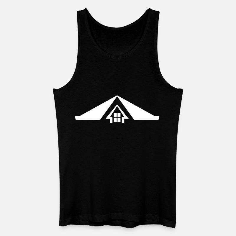 Haus Dach - Männer Bio Tank Top - Schwarz