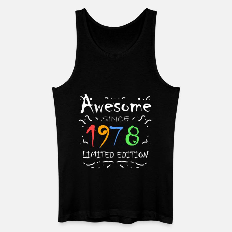1978 - Männer Bio Tank Top - Schwarz