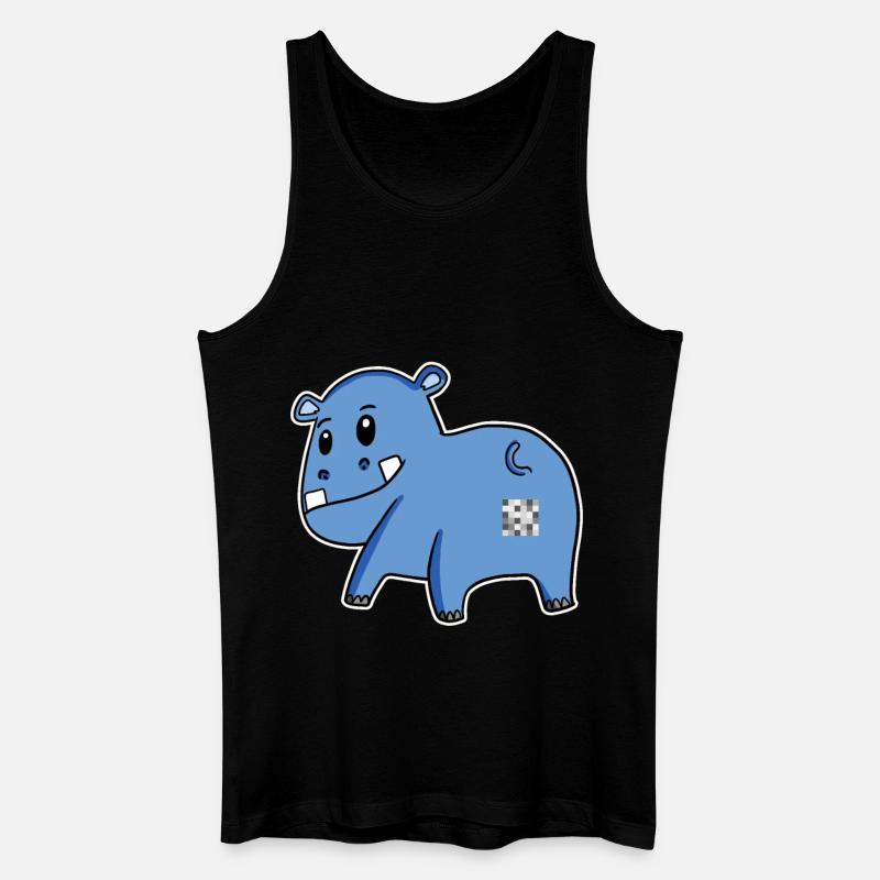 Hippo Ass - Hippopotame Butt - Débardeur bio Homme - noir