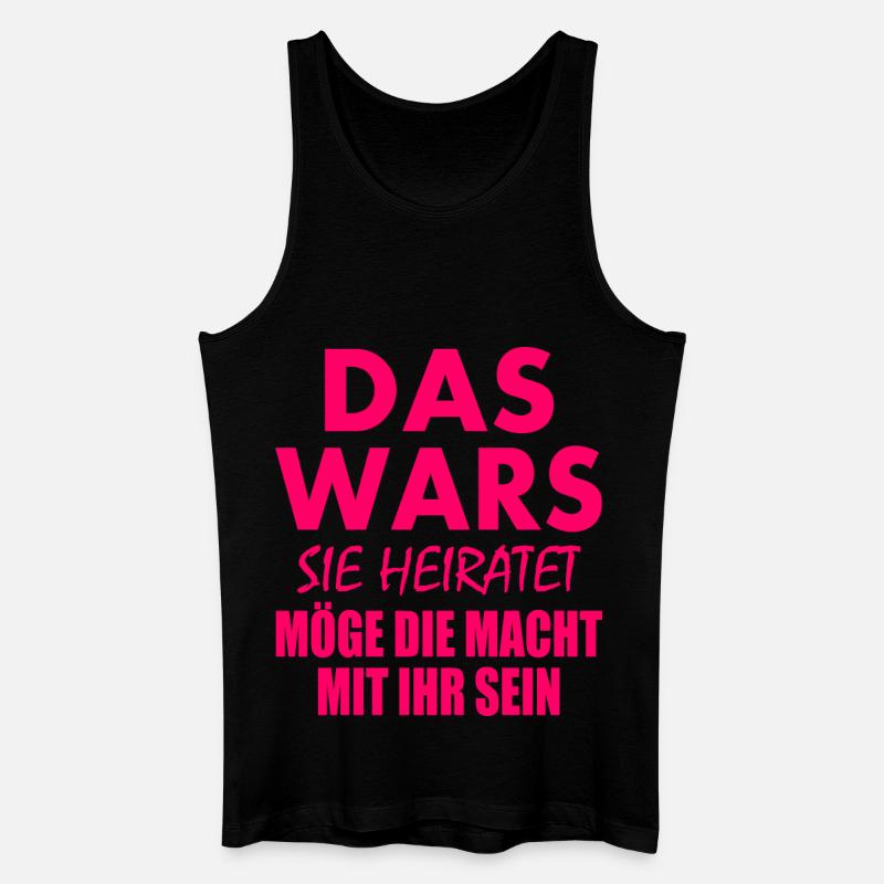 Das wars sie heiratet - Männer Bio Tank Top - Schwarz