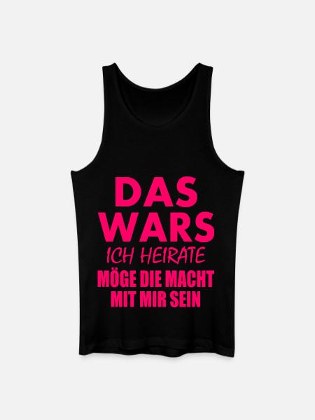 Das wars ich heirate - Männer Bio Tank Top - Schwarz