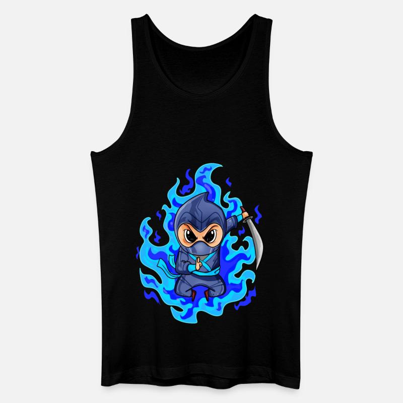 Ninja - Männer Bio Tank Top - Schwarz