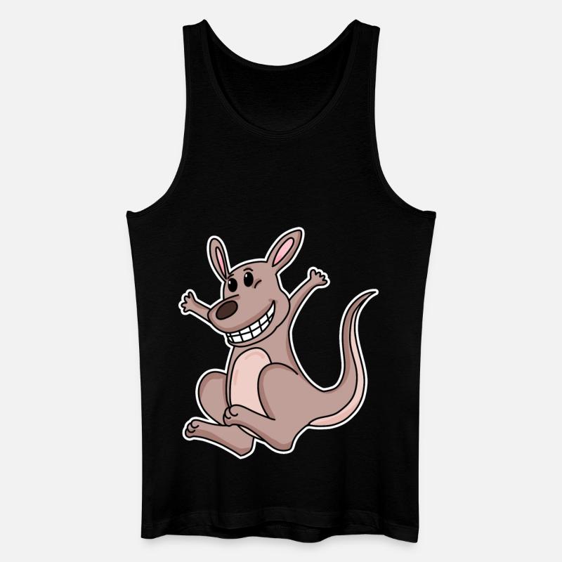 Känguru - Männer Bio Tank Top - Schwarz
