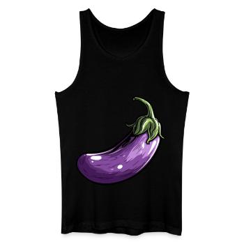 Aubergine grosse - Débardeur bio Homme - noir - Devant