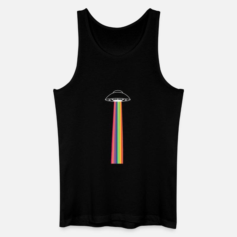 Rainbow ufo - Männer Bio Tank Top - Schwarz
