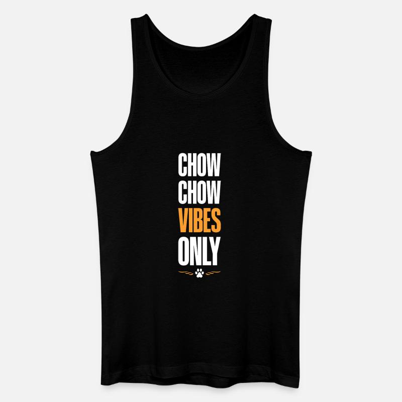 Chow Chow Vibes Only - Männer Bio Tank Top - Schwarz