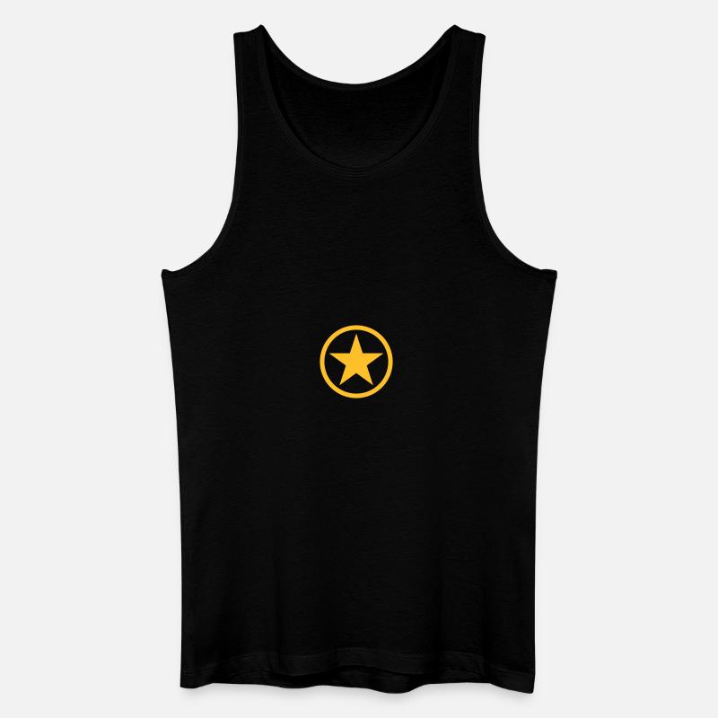 Star in circle - Männer Bio Tank Top - Schwarz