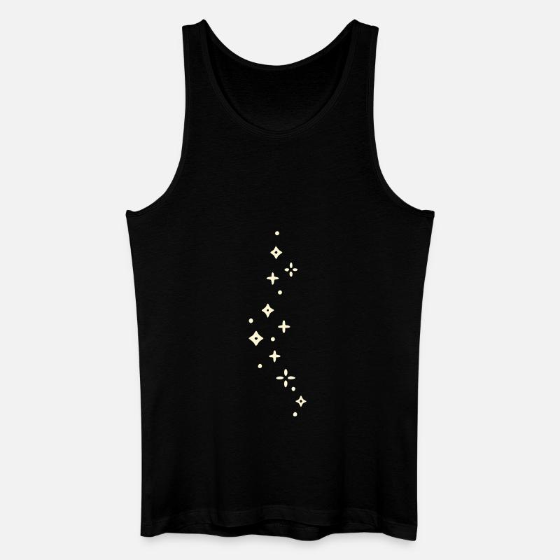 Glitzersterne Linie - Männer Bio Tank Top - Schwarz