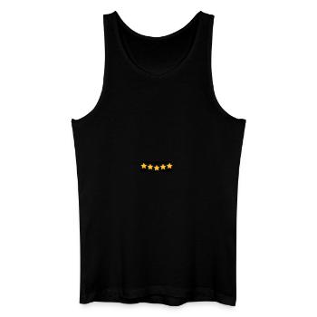 5 Sterne, gebogen. Five Stars. 2c - Männer Bio Tank Top - Schwarz - Vorne