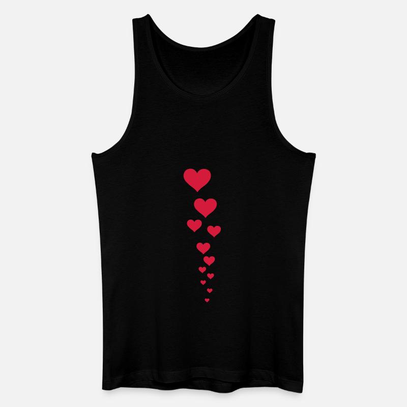 hearts - Männer Bio Tank Top - Schwarz