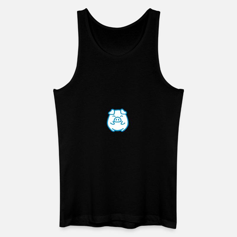 cute pig - Männer Bio Tank Top - Schwarz