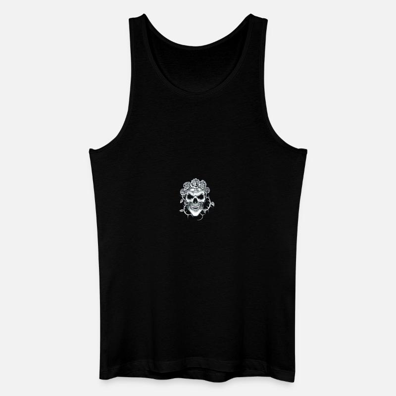 Totenkopf - Männer Bio Tank Top - Schwarz