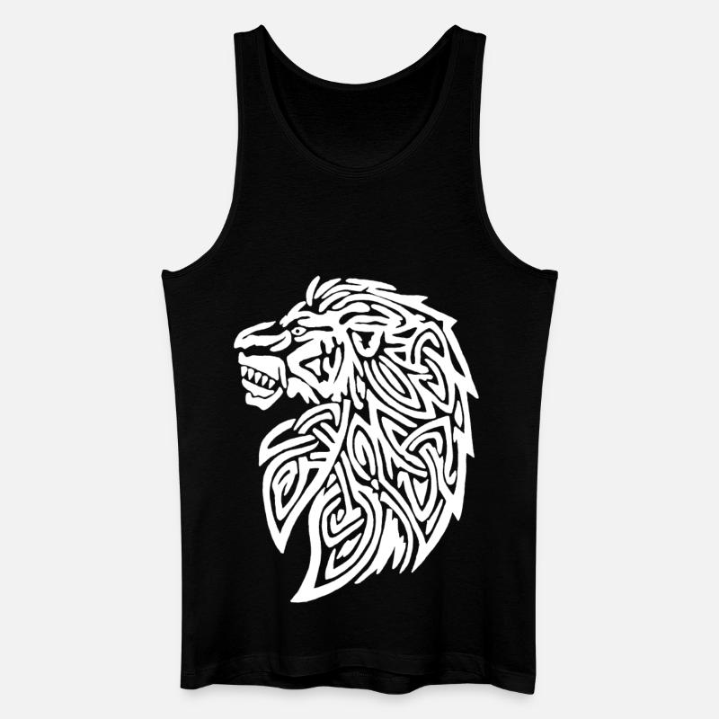 Stammes-Löwe - Männer Bio Tank Top - Schwarz