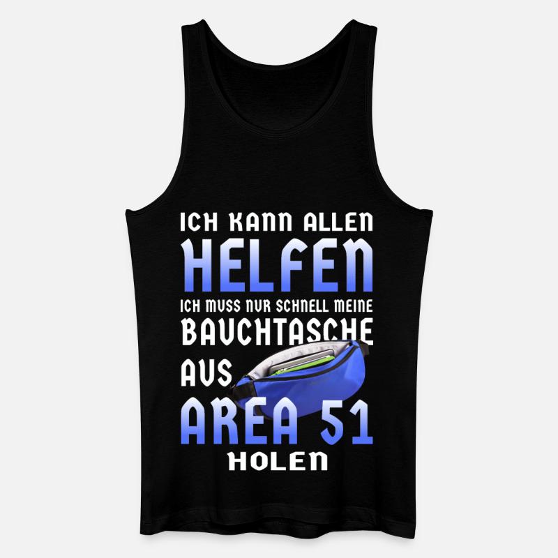 Meine Bauchtasche - Männer Bio Tank Top - Schwarz