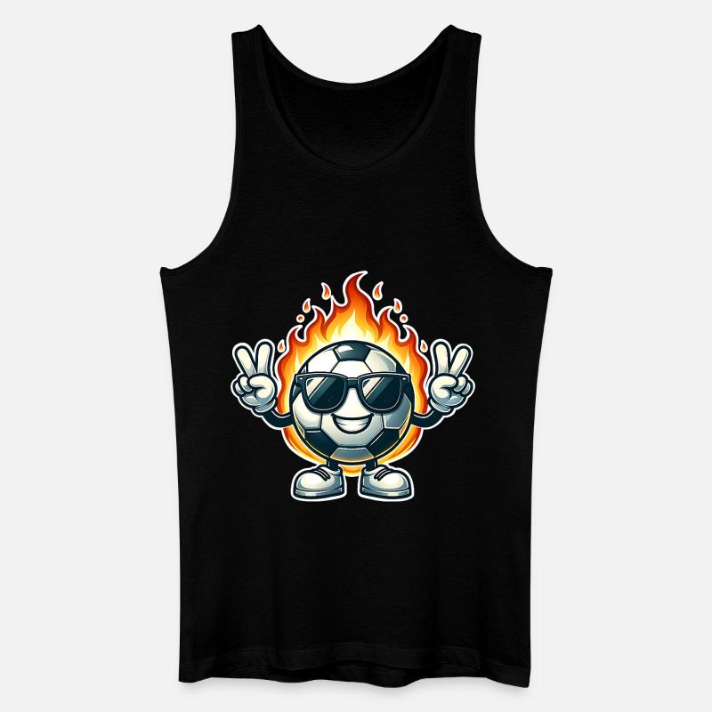 Fußball - Männer Bio Tank Top - Schwarz