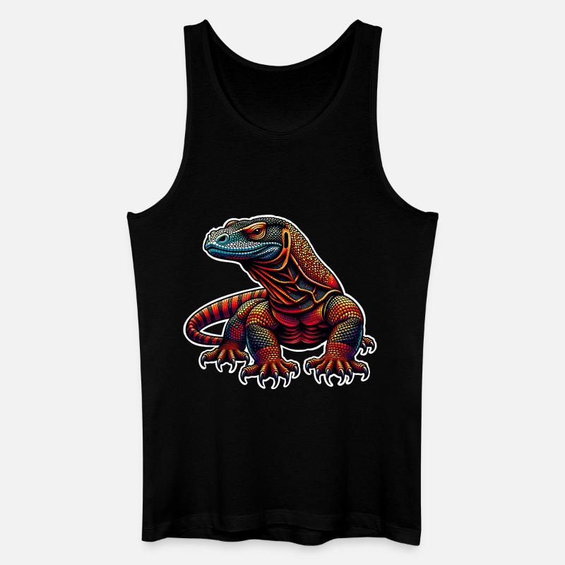 Komodo Dragon - Männer Bio Tank Top - Schwarz