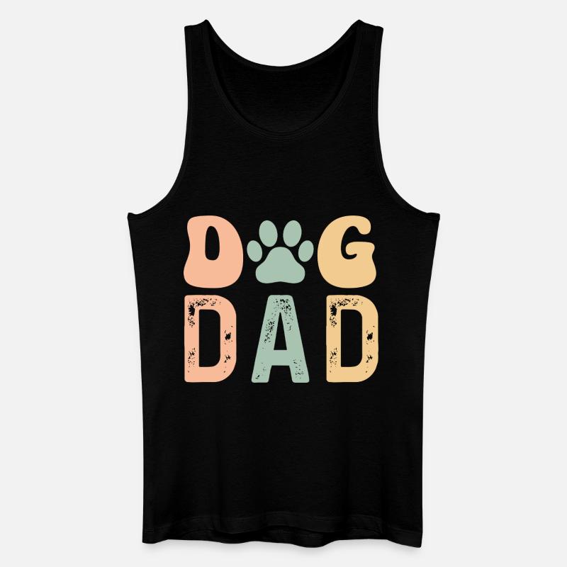 Dog Dad - Männer Bio Tank Top - Schwarz
