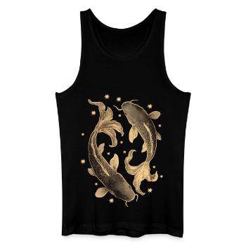 Carpe koï - Débardeur bio Homme - noir - Devant