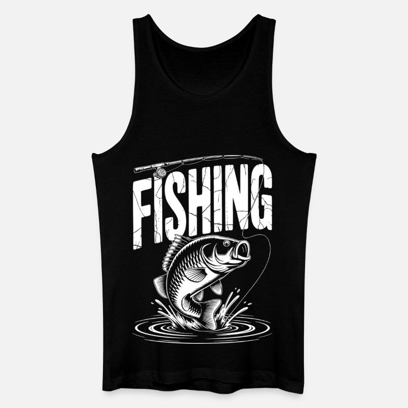Fischen Karpfen  - Männer Bio Tank Top - Schwarz